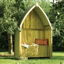 Winchester Arbour - Sheltered Outdoor Seating - Natural Timber
