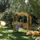 Dartmouth Sheltered Swing Seat - Natural Timber