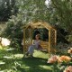 Dartmouth Sheltered Swing Seat - Natural Timber