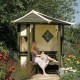 Haven Corner Arbour Outdoor Seating - Natural Timber