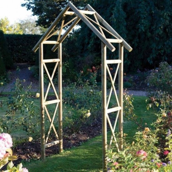 Rustic Arch Garden Furniture - Natural Timber