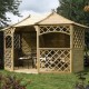 Sandringham Large 8 Sided Gazebo - Natural Timber