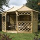 Sandringham Large 8 Sided Gazebo - Natural Timber