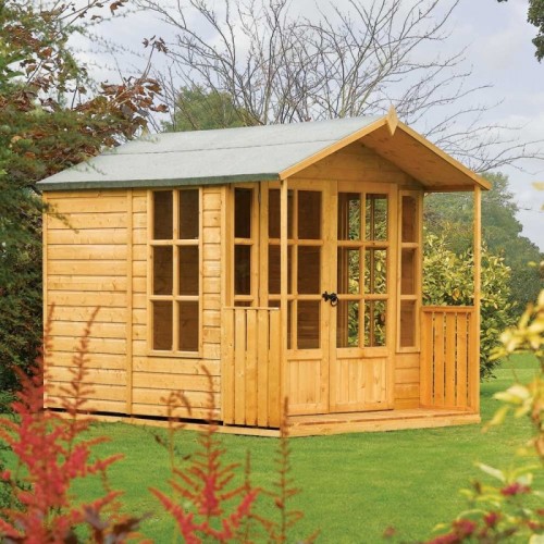 Arley Summerhouse - Honey Brown - Natural Timber