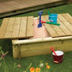 Kids Sandpit with Lid - Natural Timber