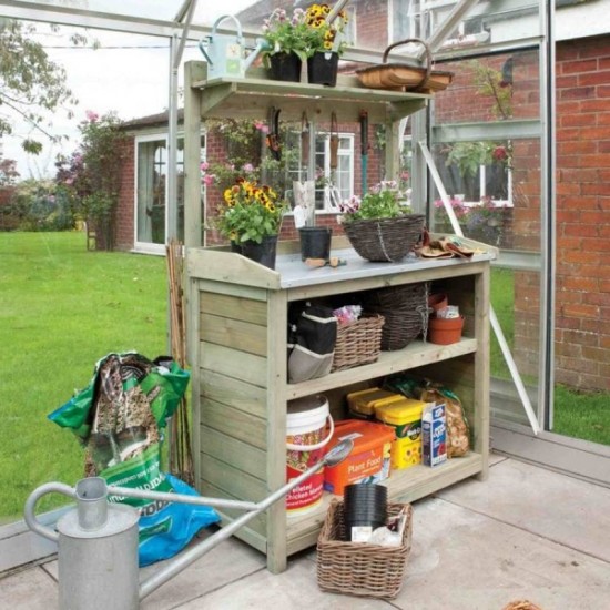 Premier Potting Station - Natural Timber