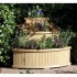 Marberry Corner Cascade Planter - Natural Timber