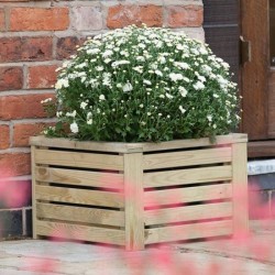 Pressure Treated - Square Planter - Natural Timber
