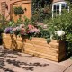 Large 1.8m Patio Planter - Natural Timber