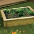 Raised 233L Bed/Sandpit - Natural Timber