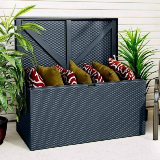 Metal Outdoor Deck Box - Anthracite Grey