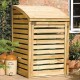 Single Outdoor Waste Bin Storage - Natural Timber